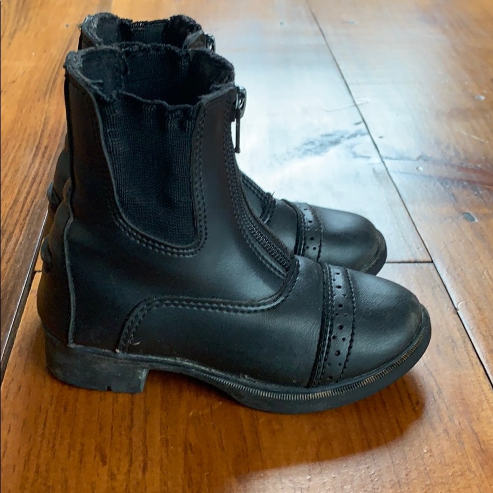 TuffRider black leather Zip up Paddock Boot size 9